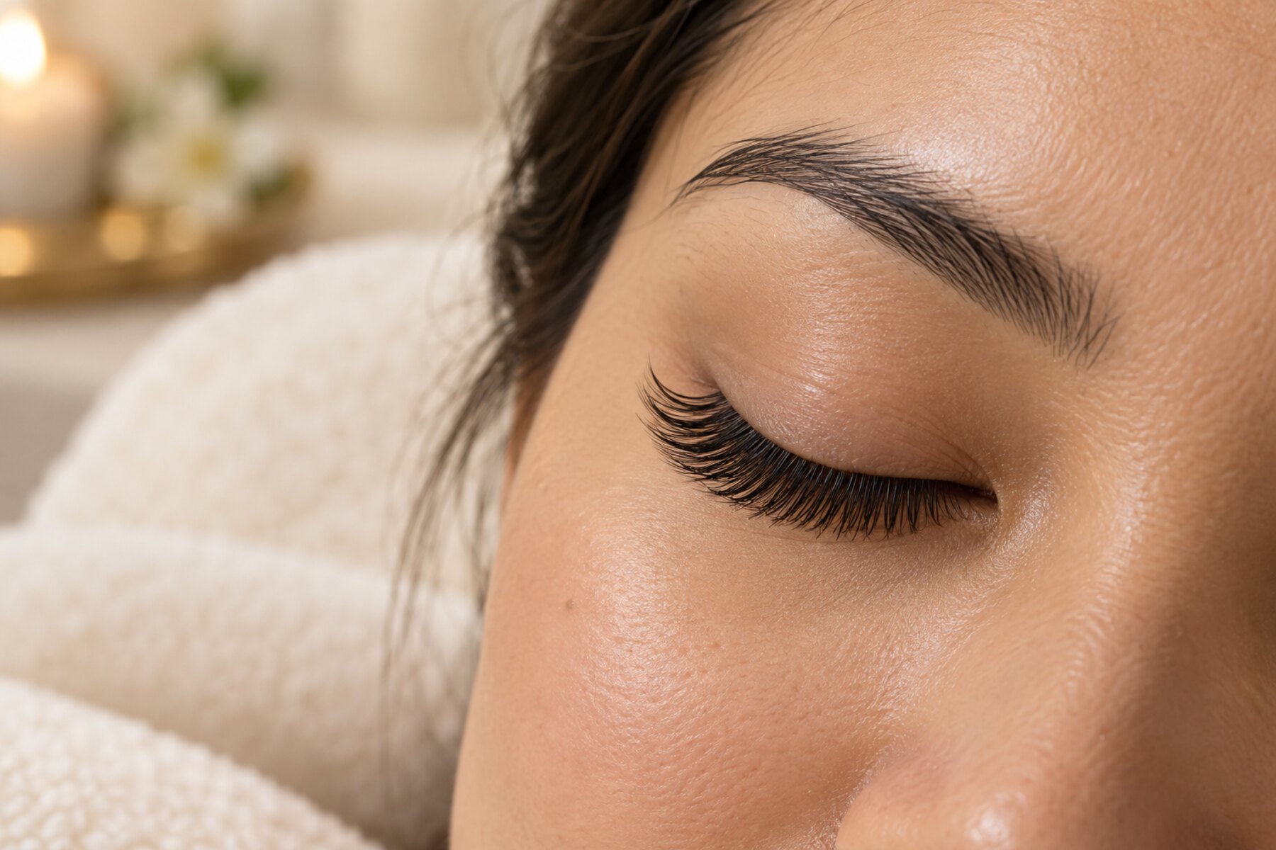 Finished eyelash extensions
