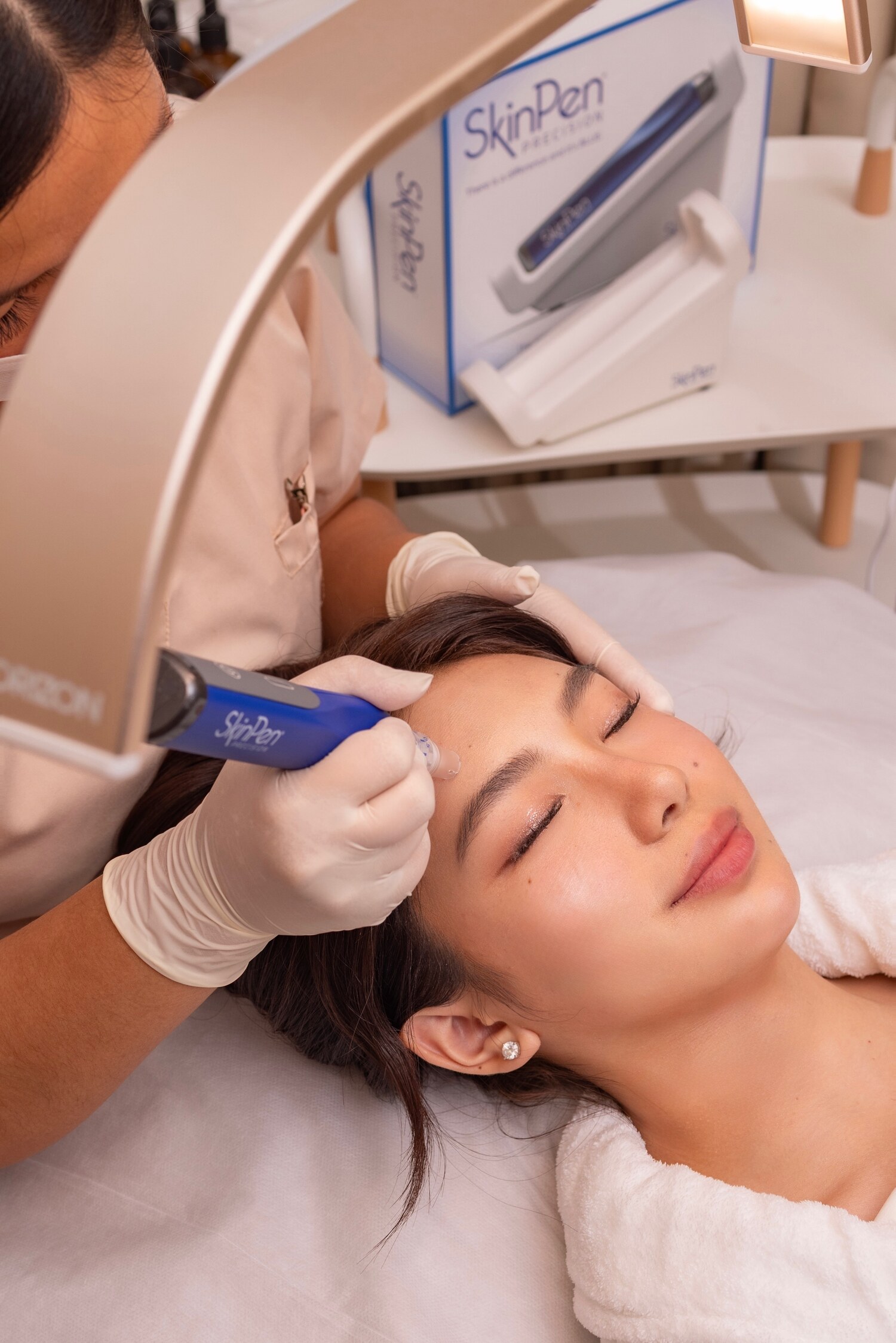 SkinPen treatment performed at LuxeBeauty